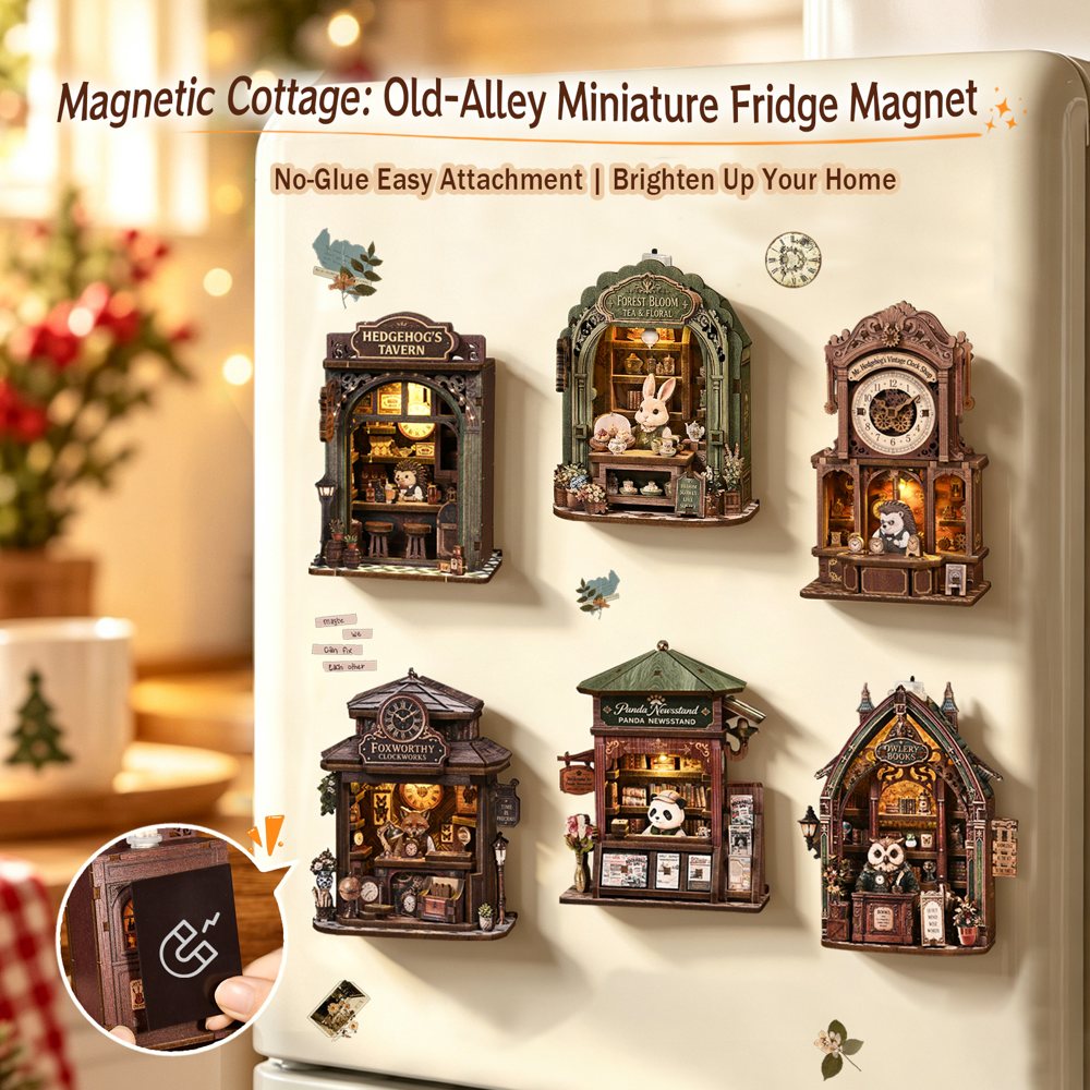 Light-up puzzle fridge magnets