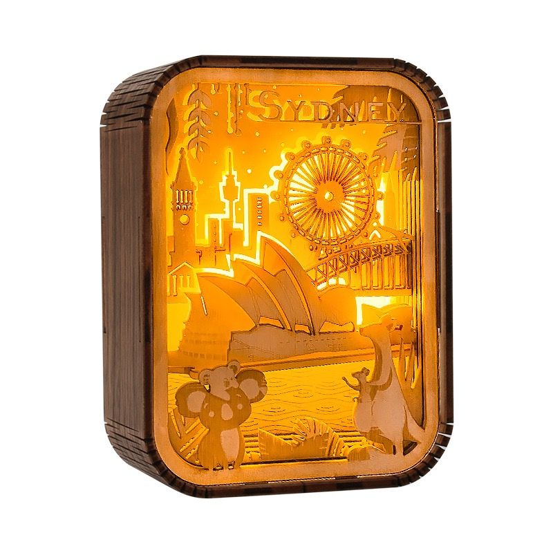 Magnetic wooden light boxes